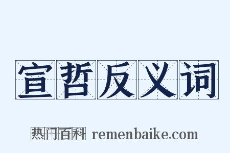 宣哲反义词是什么意思的图片